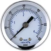 Dual Scale Pressure Gauge 0-60 Psi Pressure Gauge Bar Pressure Gauge 1.5 Dial
