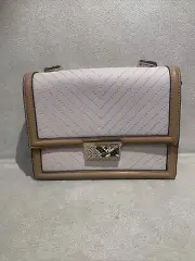 ALDO Laisby Crossbody Bag w/ Chain Gold Strap... Bone/Brown color- NEW w/ Tag