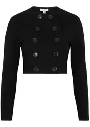 Alaïa Double-breasted Wool-blend Cardigan - Black - 38 (UK10 / S) 38 (UK10 / S)