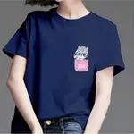 CAT LOVE CHEST LOGO 印花 T 恤 VIMELNESHA