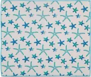 Kitchen Microfiber Dish Drying Mat (16" x 18") SEALIFE, BLUISH STARFISH, DII