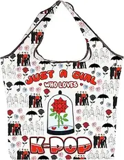 AKTAP The R-se Korean Band Merchandise R-se Characters Inspired Foldable Reusable Grocery Bags Album Lover Gifts for Fans