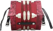 Concertina Accordion 20-Button Portable Adults Concertina Musical Instrument with Adjustable Hand Strap for Helps Develop Musical Talent