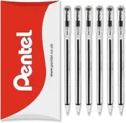 Pentel BK77 Superb Ball 0.7 mm Black Pack of 6