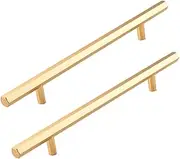 Hexagon Kitchen Handles Aluminum Alloy Furniture Handle Cupboard Handles Furniture Pulls Door Handles Cabinet Handles Finger Edge Pull Kitchen Drawer Brushed Gold Pulls 2 Pieces (Hole Distance 19