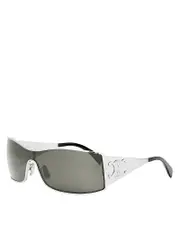 Celine Maxi Metal Triomphe Mask Sunglasses, 165mm