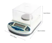 Electronic Scales 3000g Lab Balance 3kg x 0.01g Precision Analytical Weighing =