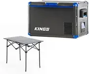[Adventure Kings] 60L Portable Fridge Freezer + Aluminium Roll-Up Camping Table