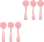 NOLITOY Sets Silicone Face Brush for Women Mini Electric Facial Cleansing Brush Beauty Tool Long Handle Pcs