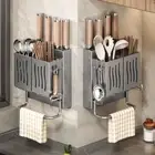 Wall-Mounted Chopstick Holder Plastic Dish Drying Rack for Home