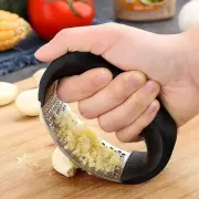 Stainless Steel Ginger Garlic Chopper with Black Handle For Kitchen