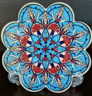 Trivet Traditional Iznik Turkish Ceramic Art Hot Pad Table Protector