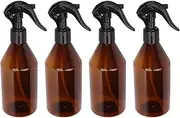 Brown Plastic Spray Bottles Heavy Duty Fine Mist Trigger Refillable Container 300ml