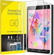JETech Screen Protector for iPad (9.7-Inch, 2018/2017 Model, 6th/5th Generation), iPad Air 2/1, iPad Pro 9.7-Inch with Easy Installation Frame, Tempered Glass Film, HD Clear, 2-Pack