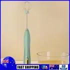 Electric Whisk 14000rpm Mini Drink Mixer 1500mAh USB Rechargeable (Green 4pcs) A