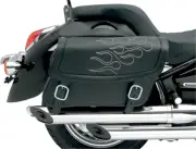 Saddlemen Highwayman Throw Over Tattoo Slant Saddlebags Jumbo Silver Stitch