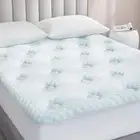 Cooling Gel Memory Foam Mattress Topper Fitted Pad Deep Bamboo Knit Cover New