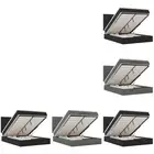Ottoman Bed with Mattress Home Bed Base & LEDs Dark Grey Double Fabric vidaXL
