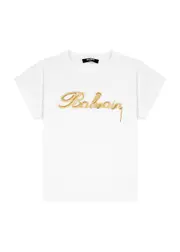 Balmain Kids Logo-embroidered Cotton T-shirt (4-8 Years) - White - 06YR (6 Years) 06YR (6 years)