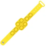 Push Pop Bracelet Bubble Pop Fidget Toy Sensory Wrist Band Solid Color Yellow