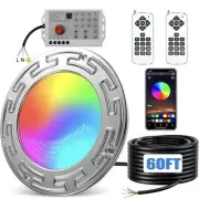 60FT 10Inch 60W Led Smart Pool Lights for Inground Pool with 3 Control Way...