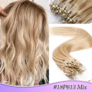 8A Micro Ring Loop 100% Remy Human Hair Extensions Micro Beads Link Balayage