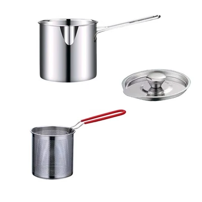 Deep Fryer with Frying Basket Multi-Function Small Pot for Kitchen Use4262