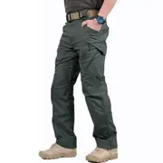 Water Resistant Tactical Trousers Mens Cargo Work Pants Soldier Green Combat