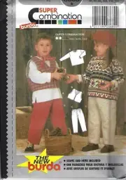 Burda 3689 Sewing Pattern -Pants, Top, Vest - Children's Size 2 - 6, Uncut