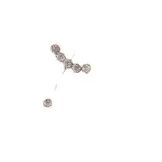 Long Cross Hook Earrings Rhinestone Ear Ear Wrap Crawler Hook Earrings Edge Pin