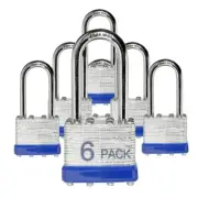Locks Laminated Steel Keyed Padlocks Keyed Alike Locks Bulk, Long Shackle Pad...
