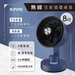 含稅全新原廠保固一年KINYO充電式大電量8吋超靜音觸控自然風氣氛燈桌扇電風扇涼風扇循環扇(UF-7185)