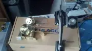 Schlage F62 CAM 620 ACC LH Camelot Double Cylinder Pewter/Brass Left-Hand Hand