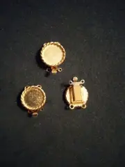3 Pieces Double Strand Pearl Clasp Cabochon Mount Setting
