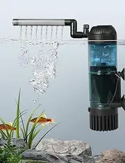 boxtech Aquarium Filter, Multifunction Aquarium Filter, USB 1W Adjustable Aquarium Filter for Fish Tank 10-30Gal