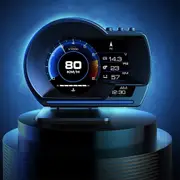 VJOYCAR 4.3" Universal GPS Speedometer Car HUD Head Up Display with Vehicle Speed MPH Odometer Engine RPM Coolant Automotive Computer OBD2 Scan Tool Faulty Code Reader