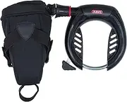 ABUS Pro Shield 5950 NR Frame Lock + Frame Lock Chain 6KS/85 + ST5950 Lock Bag - Removable Key Security Level 9, Black