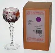 Nachtmann Traube Amethyst Purple Cut to Clear Crystal Sherry Cordial 5.5" NewBox