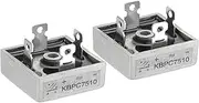 uxcell KBPC75-10 Rectifier Diode, 2 Pcs Bridge Rectifier 75A 1000V Electronic Silicon Diodes for Converting AC Power to DC Power, White