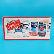 Set of 8 1992 COKE Coca Cola Polar Bear Glasses 16 oz Always Cool New NIB Box