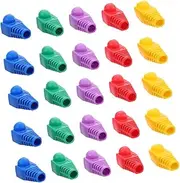 100pcs Cable Connector Shields Ethernet Cover Cable Protector Caps Management Sleeve Cat5 Cat6 Cat7 Connectors