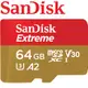 SanDisk 64GB Extreme U3 microSDXC V30 A2 記憶卡