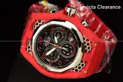 Invicta Racing Swiss Ronda Z60 Caliber Black Dial Men's Watch - 54mm, Red, Steel