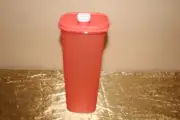 New UNIQUE Tupperware Sheer Watermelon Slim Line 2L container