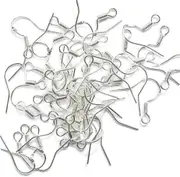 100PCS Genuine 925 Sterling Silver Hooks Hypoallergenic Ear Wires DIY Earrings Jewelry