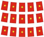 Vietnam Flags Vietnamese Small String Mini Flag Pennant Banner Decorations