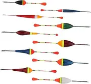 TOGEVAL 10Pcs Fishing Floats Set Durable Buoy Light Stick Highly Visible Fishing Accessories for Easy Bite Detection for Beginners