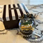 NWT Henri Bendel Snow Globe Ornament Yellow Taxi Rare