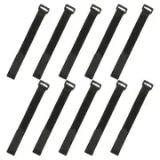 10Pcs Hook Loop Reusable Fastening Cable Straps Securing Adjustable Metal Buckle