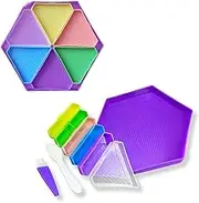 6PCS Plastic Diamond Painting Trays, Bead Sorting Trays Organizer, Divided Colorful Trays Triangles Diamond Art Tray, Diamond Art Tools and Accessories for Diamond Art Craft